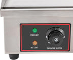 Commercial Electric Griddle, 30" 3000W Electric Countertop Flat Top Griddle Grill, Non-Stick Stainless Steel Teppanyaki Grill, Adjustable Temperature Control 122-572℉ (No Plug)