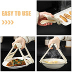 Non-slip Silicone Hot Bowl Clip and Pan Gripper Set, Heat-resistant Kitchen Insulation Lifters for Serving Hot Plates and Steam Dishes, 2pcs Tool for Cooking and Dining
