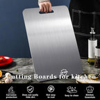 Titanium Cutting Board, 3 PCS Titanium Cutting Boards for Kitchen, Non Toxic, Double-Sided Food Grade Chopping Board for Outdoor Camping(15.6" x 11", 13" x 9.3", 11.8" x 7.8")