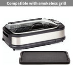 Flat Top Griddle for Stovetop, Non-Stick Griddle Grill Pan, Stove Top Grill,14.96" x 8.66", Works with Power XL,Chefman, Carl Schmidt Sohn, Cusimax, Techwood Smokeless Grill,Aluminum,Dishwasher Safe