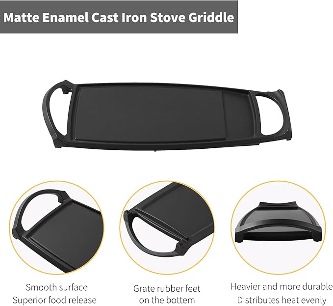 Allstare WB31K10217 Cooktop Griddle Replacement Parts for GE Stove Griddle Plate GE Adora Stove Top Cast Iron Center Griddle General Electric Gas Range Parts Flat Top Pan 1 Pack
