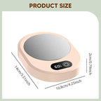 Amagogo Electric Beverage Warmer Plate Portable,Smart Coffee Heater with 4 Temperature Settings for Office Home, Pink