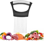 Onion Holder for Slicing, Stainless Steel Onion Slicing Rack, 2026 Upgraded Slicer, Lemon Slicer Vegetable Cutter, Home Kitchen Tools, Fruit, Lemon Slice Aids (Square-1pc)