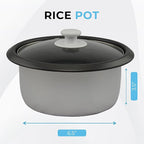 Courant Rice Cooker 8-Cup (Cooked), Removable Non-Stick Bowl, One Touch Rice Cooker, Black