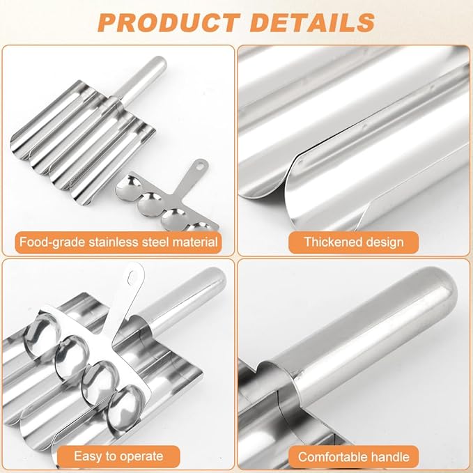 Meatball Maker Tool,Stainless Steel Non Stick Meat ball Maker,Portable Meatballs Scoop Ball Maker Kitchen Restaurant Must Have Meatball Making Set,Home Cooking Tools