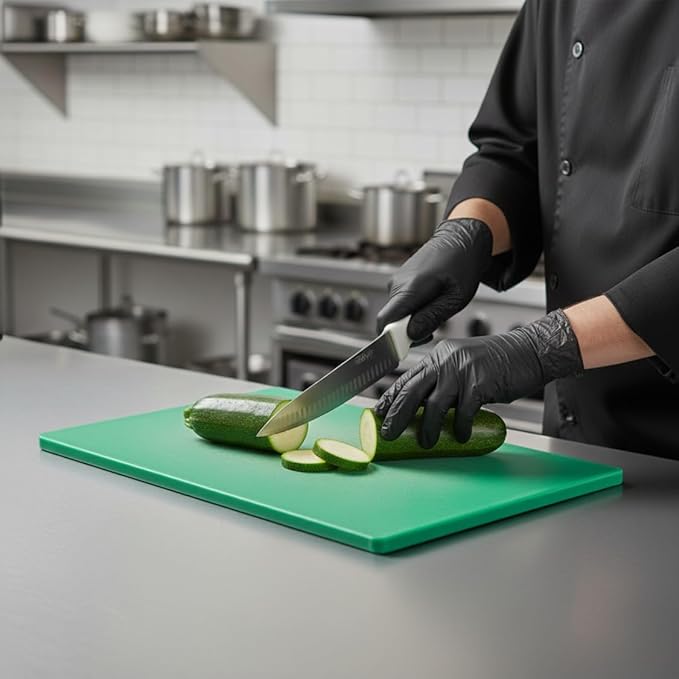 TrueCraftware- 18" X 12" X 1/2” Cutting Board for Kitchen Green Color Plastic- Durable Kitchen Cutting Board Commercial Chopping Board Non Slip Surface Cutting Mat for Meat Vegetables Dishwasher Safe
