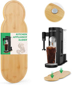 Appliance Slider for Ninja Single Serve Coffee Maker PB051/PB041, Bamboo Kitchen Appliance Sliding Tray for Coffee Maker, Coffee Slider for Countertop for Ninja Accessories, 5.9”W x 16.5”D
