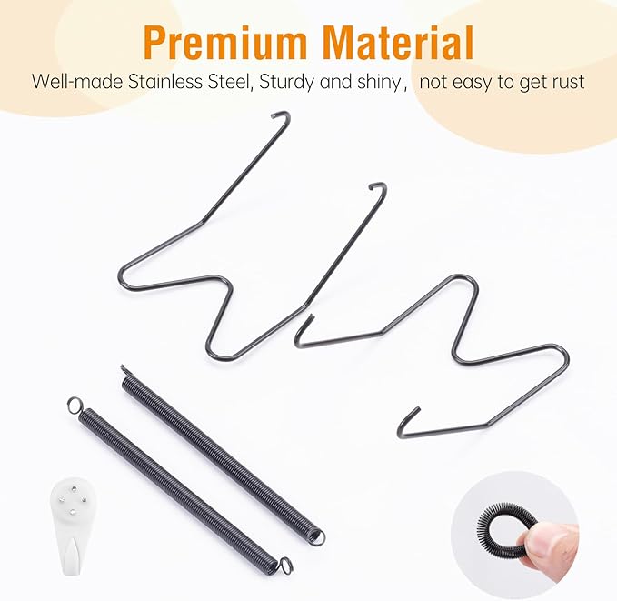 Bilillo 14 Pcs Plate Hangers for Wall - 8/10/12/14/16 Inch Invisible Plates Hanger, Stainless Steel Plate Holders with 14 Pieces Wall Hooks for 7.5 to 19.5 Inch Decorative Plates and Arts (Black)