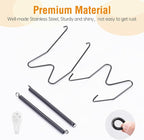 Plate Hangers for The Wall, Suitable for 12-16 inch Decorative Plate, Stainless Steel Wire Plate Holder with Wall Hooks and Rubber tip Protectors, Plate Hangers for Displaying Plates, Platter, Black