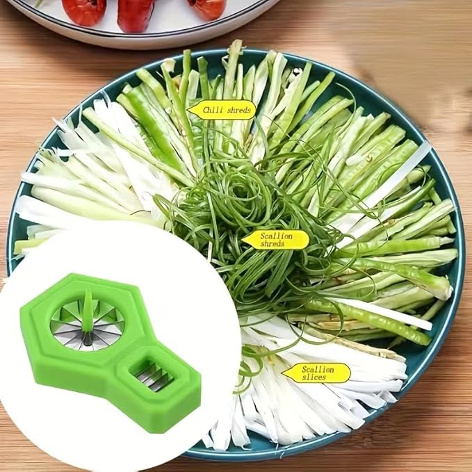 Ultimate Prep Kitchen Tool Set - Comfort Grip Palm Peeler & Multi-Functional Scallion Shredder, Stainless Steel Blades for Effortless Peeling and Shredding, Perfect for Home & Commercial Cooking