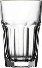 Highball Drinking Glasses Set of 6, 12.5 oz Glass Tumbler - Water Glasses & Beer Glassware for Kitchen - Durable Drinkware Set for Juice, Soda, Iced Tea & Cocktails - Heavy Base, Dishwasher Safe