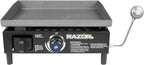 Razor Griddle GGT2160M 19 Inch Outdoor 1 Burner Portable LP Propane Gas Grill Griddle with Push Ignition for BBQ Cooking and Frying, Black