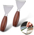 2 Pack Fish Scale Remover, 304 Stainless Steel Fish Scaler Scraping Tool, Serrated Fish Cleaning Tools,Sharp Fish Descaler Tool for Restaurant Chef and Home Cooking Seafood Tools