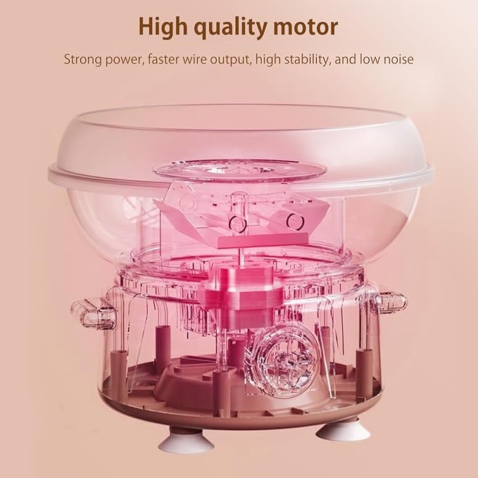 Cotton Candy Machine for Kids & Family, Mini Cotton Candy Maker with 10 Sticks & Sugar Scoop, Home Birthday Family Party Christmas Gift