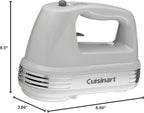 Cuisinart Power Advantage Plus 9-Speed Hand Mixer, 220W-Motor Hand Blender Electric Mixer with 9 Speed Settings, XL Dishwasher-Safe Beaters, 3 Low Mixing Speeds, Storage Case, Cool Grey