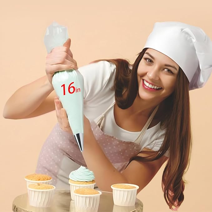 16 Inch Piping Bags Disposable, 100Pcs Large Pastry Bags, Frosting Bags, Cake Decorating Bags, Decorating Bags Large Piping Bags, Decorating Bags
