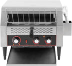 Commercial Conveyor Toaster 450 Slices/Hour 2400W Heavy Duty Industrial Stainless Steel Electric Restaurant Commercial Toaster with Handle&Double Heating Tubes for Home Restaurants