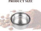 1 Pack 51mm Stainless Steel Coffee Filter Basket, Espresso Portafilter Machine Parts Compatible with CASABREWS, Gevi (1, Two Cups)