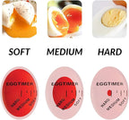 Lasubst Egg Timer for Boiling Eggs that Changes Color When Done, Classic Red, Pack of 2