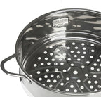 BinaryABC Stainless Steel Dumpling Steamer Basket for Pot,26cm Steamer Insert for Food Veggie Rice Noodle Roll (10.23INCH)