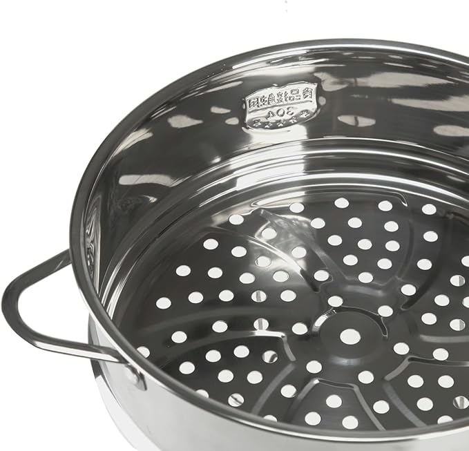 BinaryABC Stainless Steel Dumpling Steamer Basket for Pot,26cm Steamer Insert for Food Veggie Rice Noodle Roll (10.23INCH)