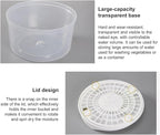 Salad Spinner,Vegetables Fruits Wash Bowl Large Capacity BPA Free Double Layer Detachable Manual Lettuce Spinner,Fruit and Vegetable Washer,Spin and Dry Salad Greens (Blue)