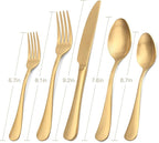 Matte Gold Silverware Set, Satin Finish 20-Piece Stainless Steel Flatware Set,Kitchen Utensil Set Service for 4,Tableware Cutlery Set for Home and Restaurant, Dishwasher Safe