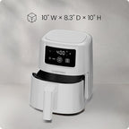 CHEFMAN 2 Qt Mini Air Fryer – Digital Space-Saving Compact Air Fryer with Nonstick and Dishwasher Safe Basket, Quick & Easy Meals in Minutes, Features Digital Timer and Shake Reminder – White