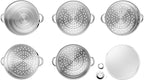 5-Tier Stainless Steel Steamer, 13.77 * 15.35inch Food Steaming Pot Meat Vegetable Cooking Steam Pot Multipurpose Steam Cookware Large Capacity Kitchen Tool with Lid for Steaming Pasta Dumplings