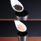 Kyraton Salt and Pepper Shakers, Stainless Steel Salt and Pepper Grinders Refillable Pepper Grinder, Pepper Mill, Salt Grinder, Salt Shaker, Salt Pepper Shaker Set of 2