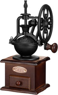 Manual Coffee Grinder,IMAVO Vintage Style 【Great Gift】 Wooden Coffee Grinder Roller Grain Mill Hand Crank Coffee Grinders - Classic