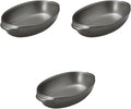 Set of 3, Small Black Oval Au Gratin [7.4 x 4.3 x 1.4 inches (18.7 x 11 x 3.6 cm)] | Setomonohonpo