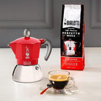 Bialetti - Moka Induction, Moka Pot, Suitable for all Types of Hobs, 2 Cups Espresso (2.8 Oz), Red