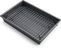 Chicago Metallic Petite Roast Pan Set with Rack, 10x7 inch Nonstick Toaster Oven Baking Pan, Perfect for Single Serving Meals and Small Batch Cooking