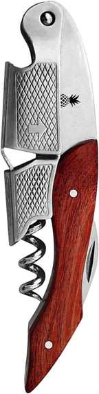 Professional Waiter Corkscrew Wine Opener – Stainless Steel Wine Key with Foil Cutter & Bottle Opener, Heavy Duty Sommelier Tool for Bartenders & Wine Lovers, 2 Pack