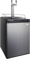 Kegco HBK309S-2 Home Brew Keg Dispenser, Stainless Steel, 2 Tap