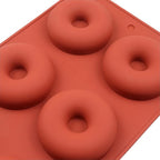 2pcs Silicone Donut Molds, Non-stick Donut Pan Resuable Silicone Baking Pans for Doughnut (Dia.-2.6in)