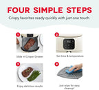 Dash Ceramic Nonstick Tasti-Crisp Digital Air Fryer - Includes Digital Display, Nonstick Basket, and Preset Buttons for Quick Meals - Cream, 2.6-Quart