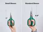Misen Heavy Duty Kitchen Shears - Comfortable Ambidextrous Scissors for Meat, Poultry, Herbs & More - Easy to Clean - German Stainless Steel - Small | Green