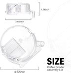 DGB-500GLID Grinder Assembly Lid Replacement for Cuisinart Coffee Grinder Replacement Parts Fits for 12 Cup Cuisinart Coffee Maker Models DGB-550, DGB-600, DGB-625, DGB-650, DGB-500 Clear