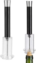 Air Pressure Wine Bottle Opener, Black Cork Remover Corkscrew Tool for Home Bar Restaurant, 1.97 x 7.68 Inch
