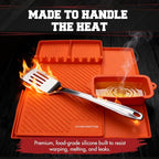 KITCHEN PERFECTION Ultimate Kit for Blackstone Griddle 36 Inch - Silicone Griddle Cover Mat + Griddle Accessories Mat + 2 PCS Silicone Grease Cup Liners Hermetic Protection from Rust & Debris All Year