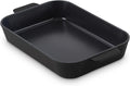 Zakarian x Dash Nonstick Cast Iron Baker - Oven-Safe Baking Pan for Pasta, Casseroles, Crumbles, and More - Easy-Release, Rust-Resistant, and Even Heat Distribution - Black, 9-Inch x 13-Inch