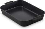 Zakarian x Dash Nonstick Cast Iron Baker - Oven-Safe Baking Pan for Pasta, Casseroles, Crumbles, and More - Easy-Release, Rust-Resistant, and Even Heat Distribution - Black, 9-Inch x 13-Inch