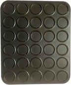 Fox Run Mini Macaron Baking Pan, 30 Small Cup Non-Stick Pan