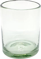 Clear 10 oz Tumblers (set of 6), Hand Blown Mexican Glassware, Recycled Glass Drinking Glasses, Lead-Free, Cocktail Margarita Glasses, Wine Glasses, Shot Glasses, Whiskey Glasses (Tumbler)