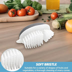 2pcs Vegetable Brush with Dots Remover Potato Scrubber Brush Fruit and Veggie Brushes for Cleaning Food, Corn Silk and Carrots(Color:Grey)