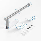 ASTOFLI Paper Towel Holder Under Cabinet No Drilling, Self Adhesive Paper Towel Holder Wall Mount for Kitchen Rack, Under Counter Napin Holder No Drill, RV, 304 Stainless Steel, Silver