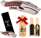 Semecca® Wine Opener – Professional Waiter’s Corkscrew, Double Hinged Wine Key, Wine Bottle Opener with Wooden Gift Box, for Wine Lovers