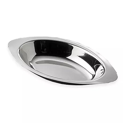 American Metalcraft 15 oz Oval Stainless Au Gratin Dish